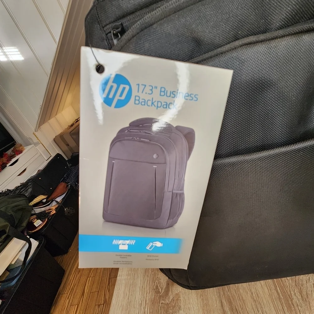 HP Sleek Black Laptop Backpack